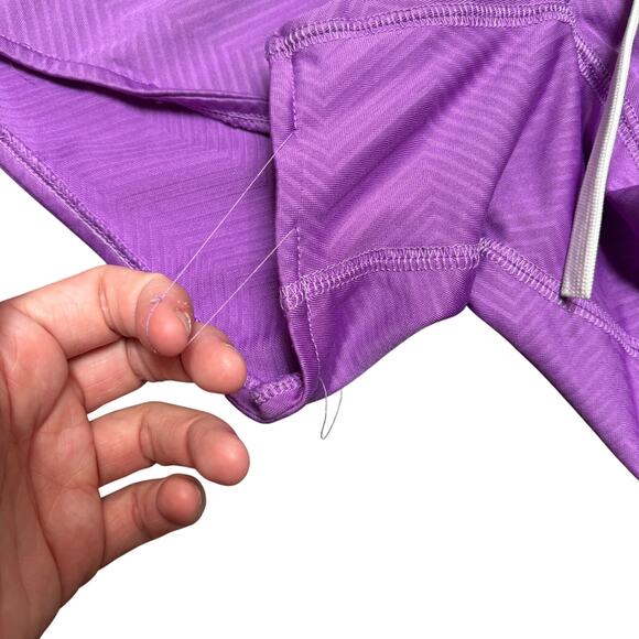 Nike Dri-Fit Purple Yellow Racerstripe Drawstring Athletic Activewear Small - Picture 10 of 10